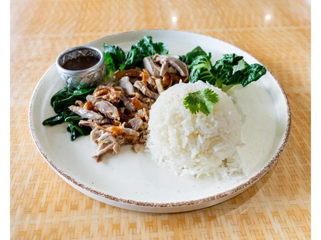 Roasted Duck Over Rice.